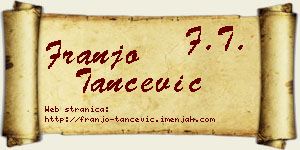 Franjo Tančević vizit kartica
